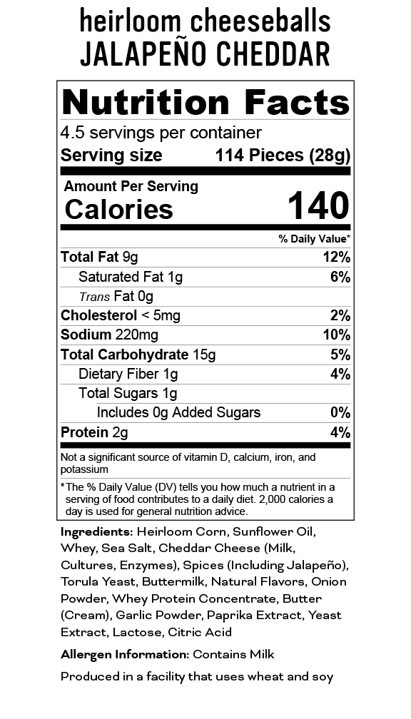 Jalapeño Cheddar Cheese Balls, 4.5oz