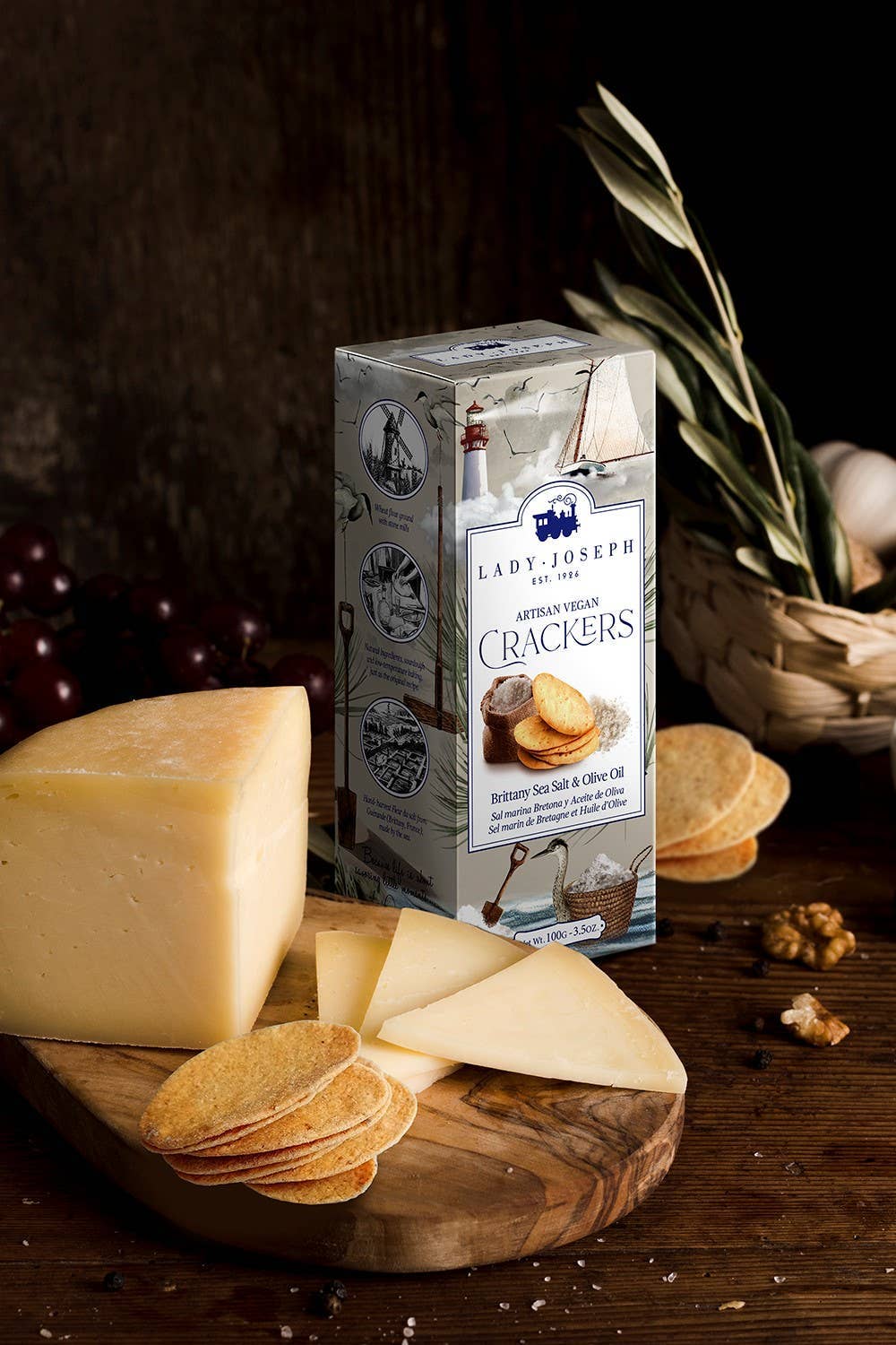 Crackers with Brittany Sea Salt & Olive Oil (Vegan Snack )