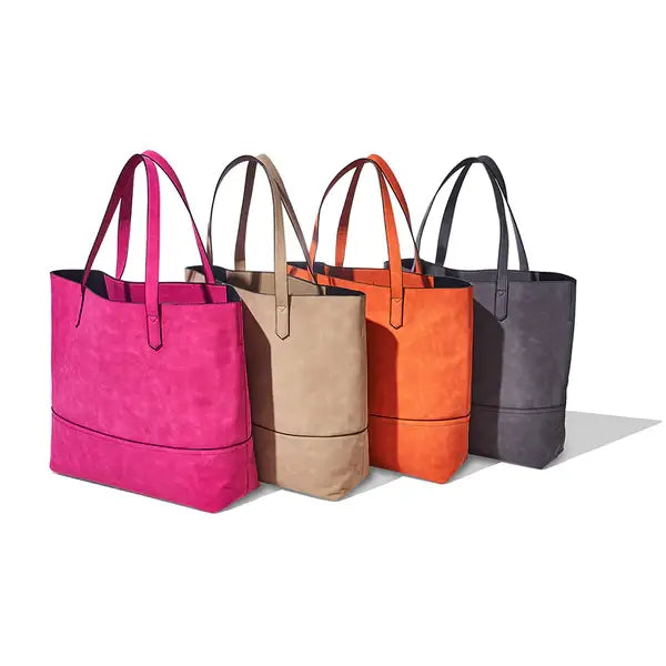 K. Carroll Accessories - Named One of Oprah's Favorites Things 2022- The Taylor Tote: ORANGE SUEDE