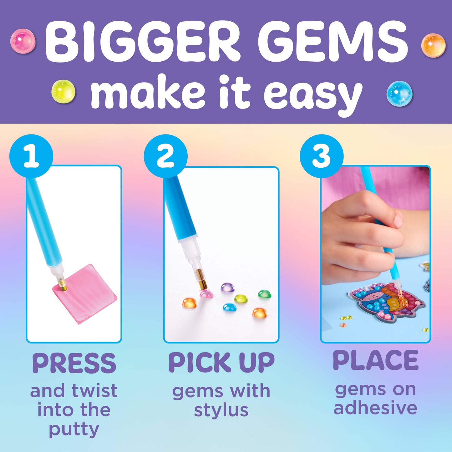 Bubble Gems Backpack Keychains Diamond Painting Kit