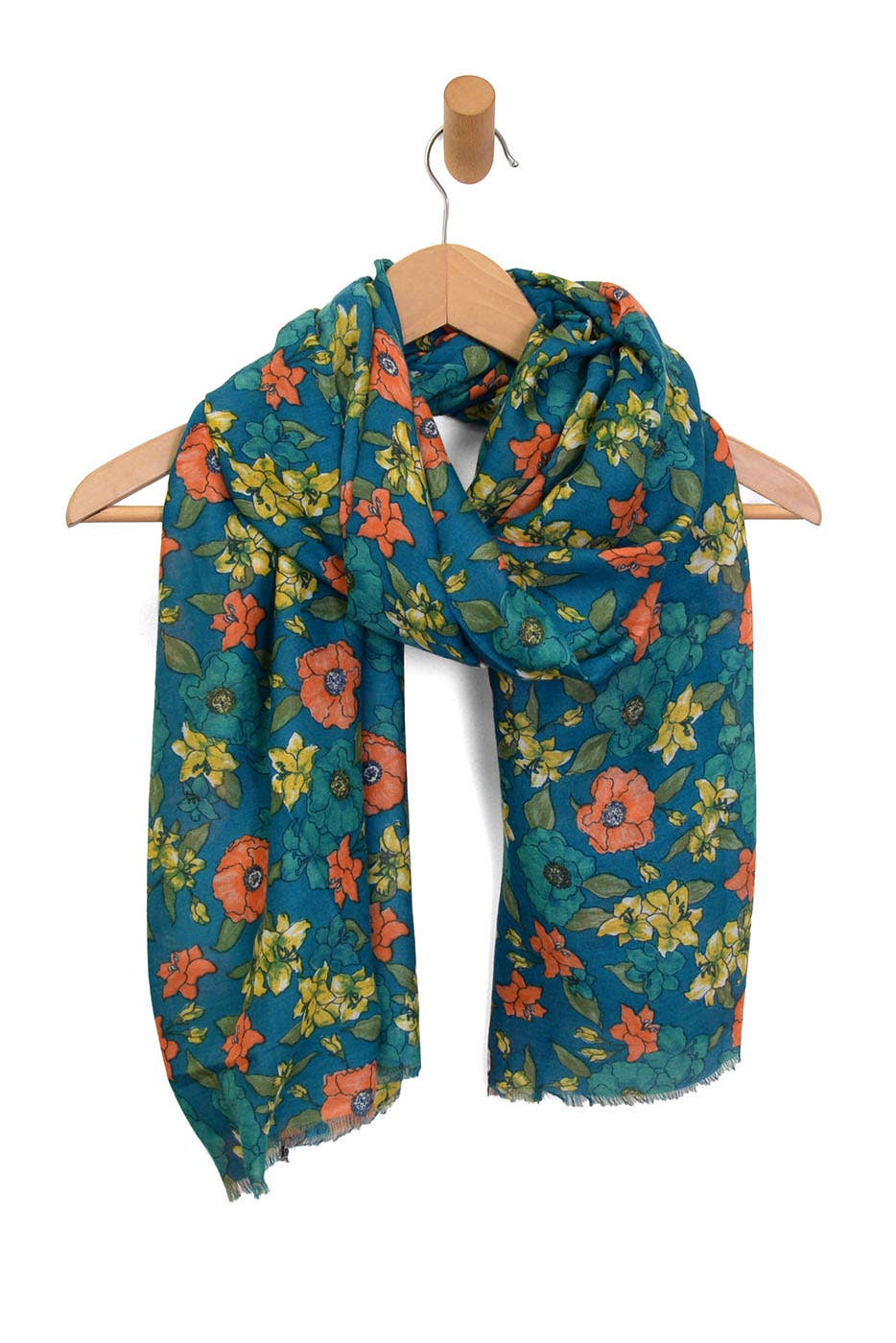 Black Poppy Field Scarf 180X88