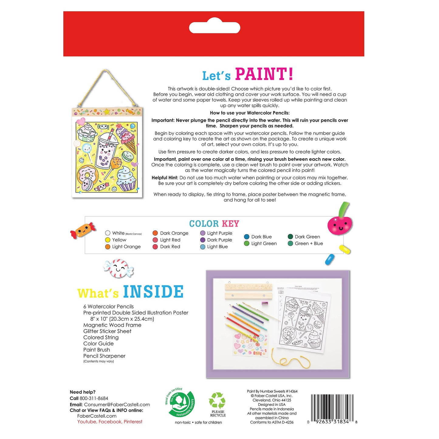 Paint by Numbers Hanging Wall Art Kit - Sweets