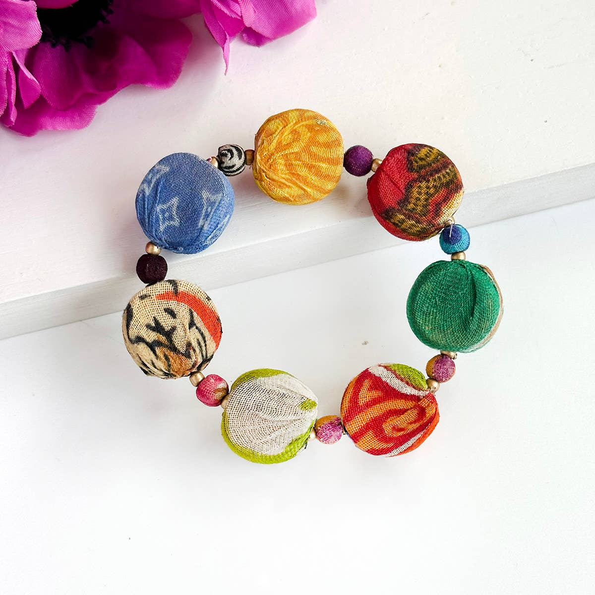 WorldFinds - Kantha Pastille Bracelet