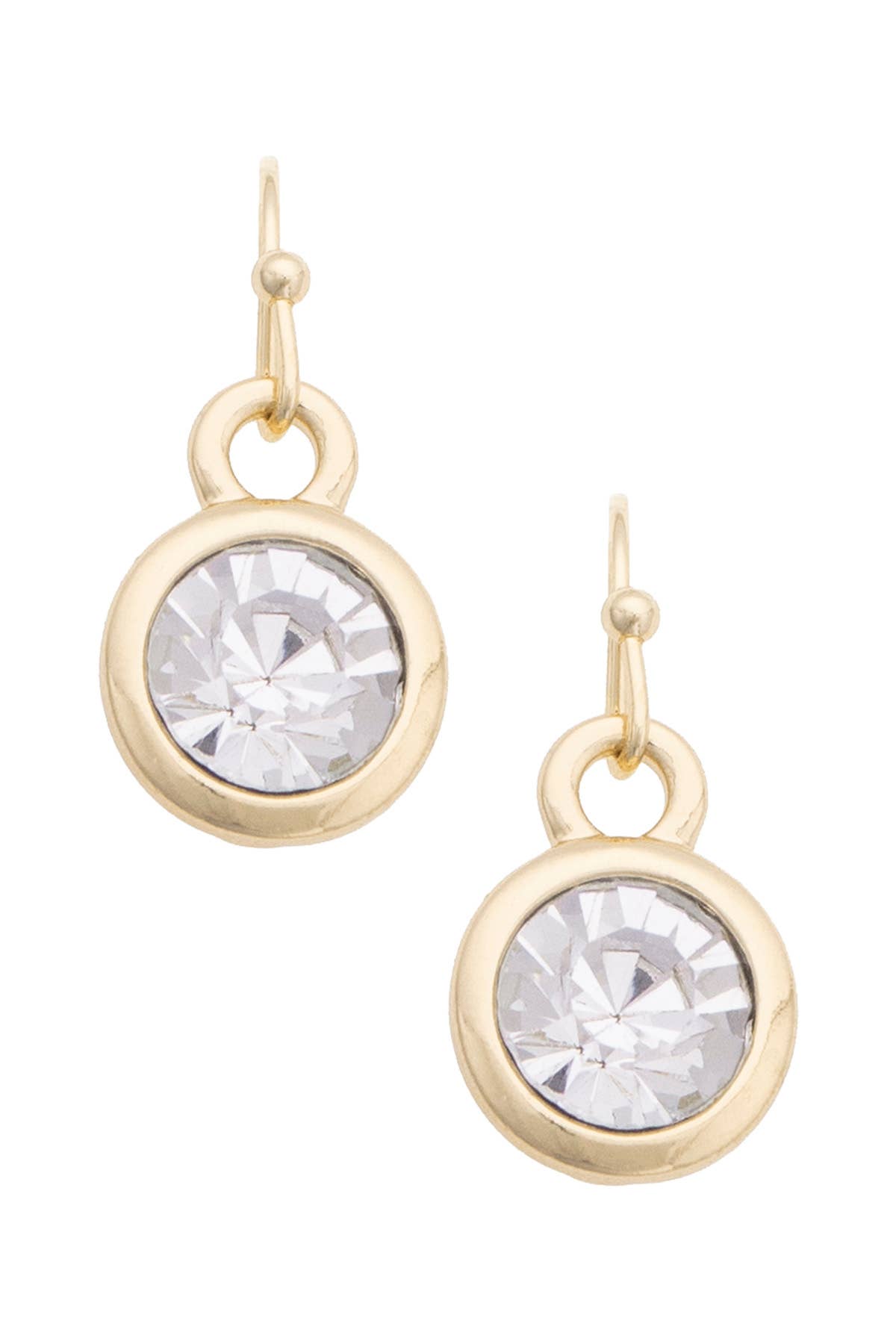 Canvas Style - Daytona Bezel Earrings in Shiny Gold