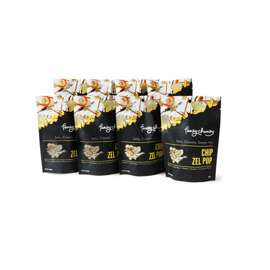 Funky Chunky - Chip Zel Pop | Caramel Popcorn with Chocolate | 2 OZ Bags
