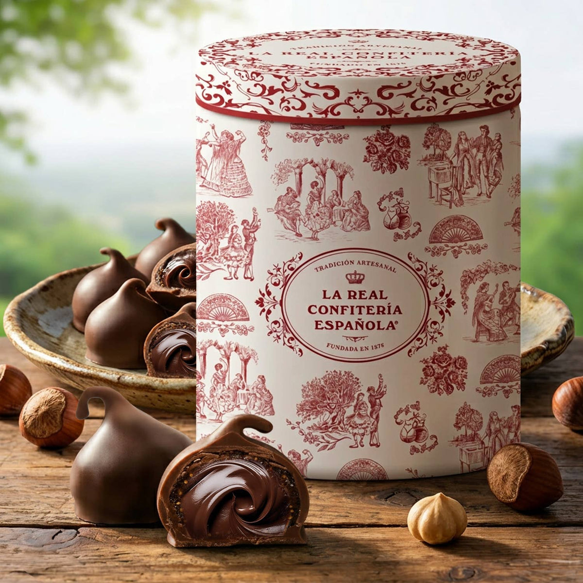 Fig Bonbon with Praliné and Dark Chocolate