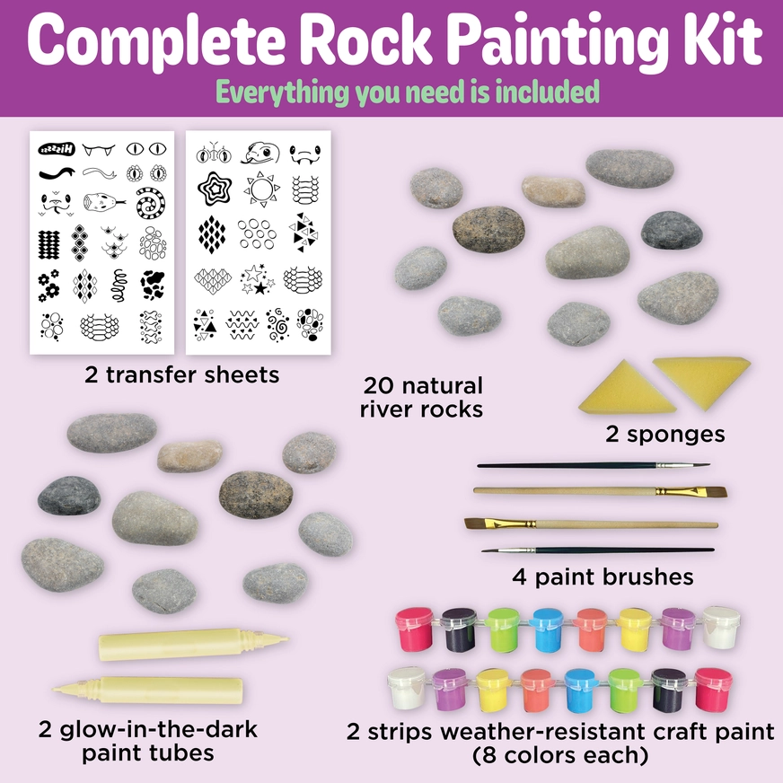 Rock Snake Bucket - Rock Painting Craft