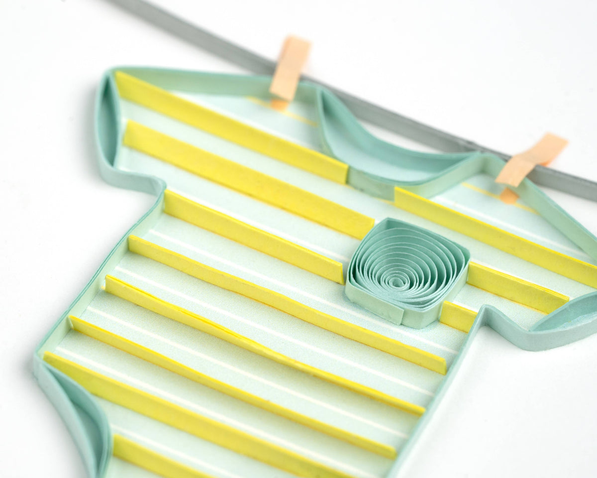 Quilling Card - Baby Clothesline