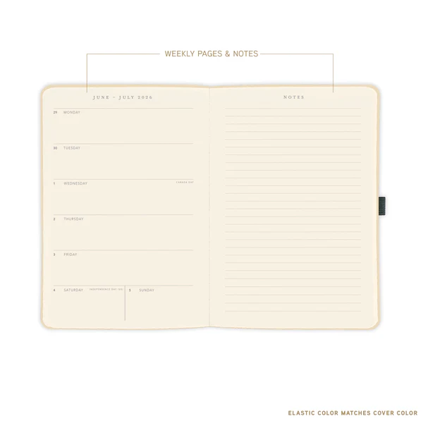 Apollo Collection Black 18-Month Vegan Leather Planner