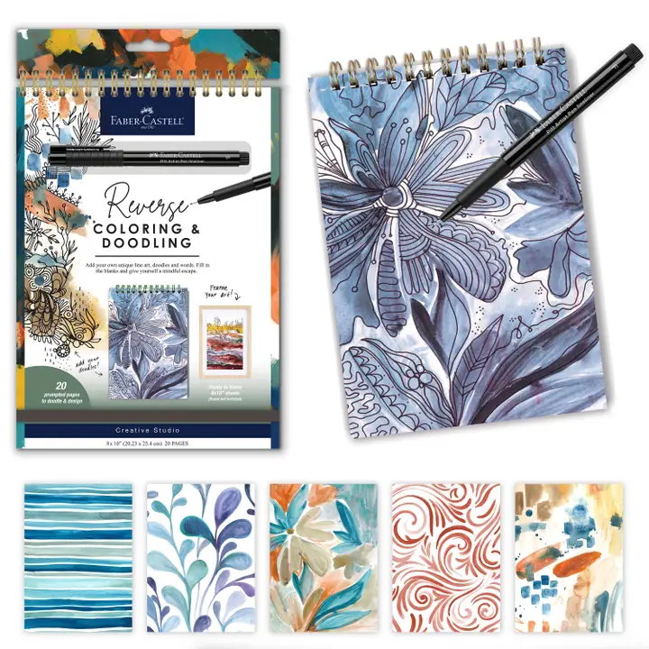 Reverse Coloring and Doodling Book - Neutral Edition