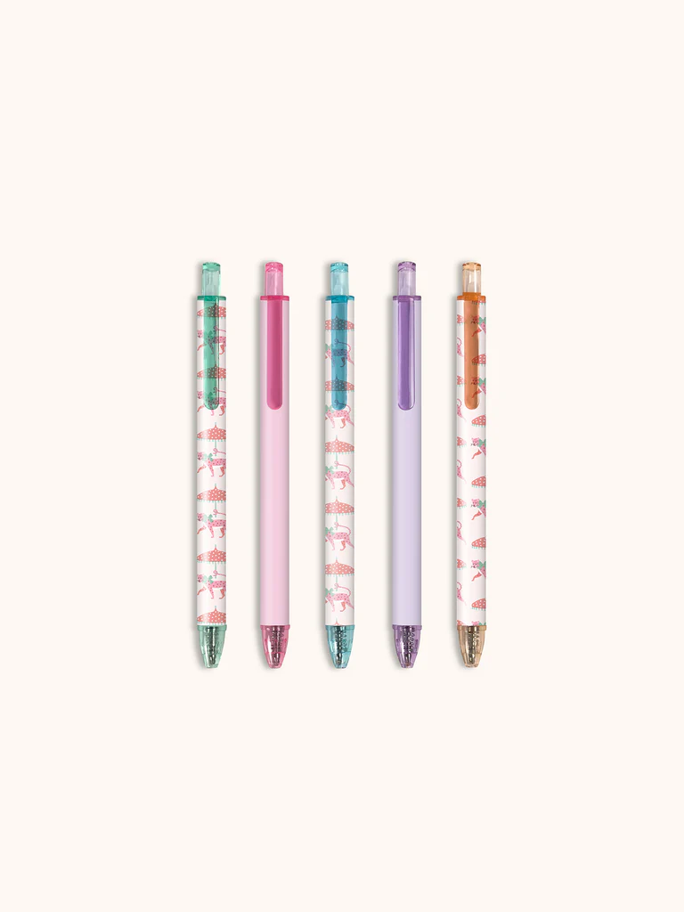 Leopard on Parade Soft-Touch Gel Pen Set