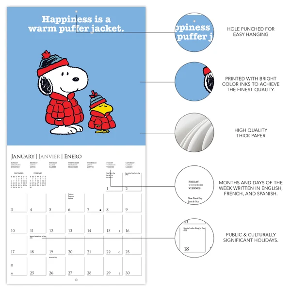Peanuts...Happiness Is Mini Calendar