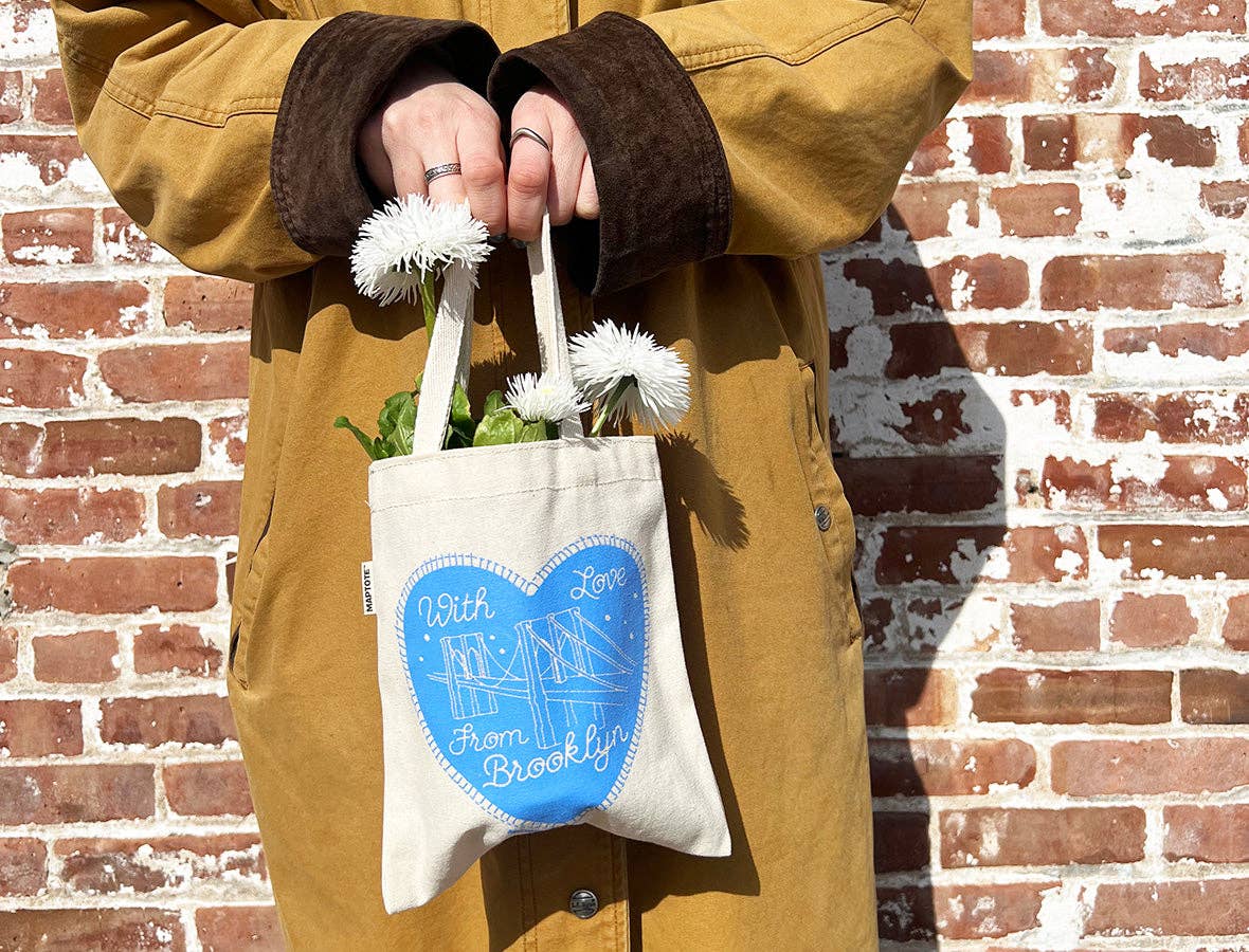 Boston Heart Tiny Tote – Cotton Canvas, USA Made