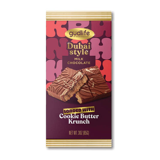 Gudlife DUBAI STYLE Milk Chocolate Cookie Butter Bar 3oz