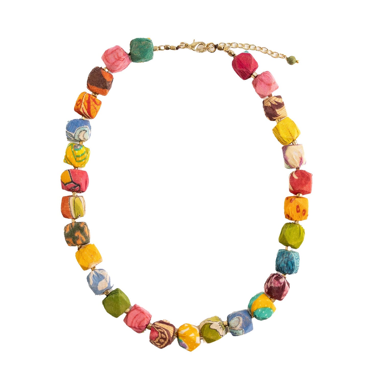 Kantha Polygon Strand Necklace