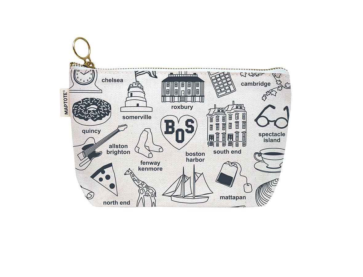 Boston Zipped Pouch - Cotton Canvas, USA Made