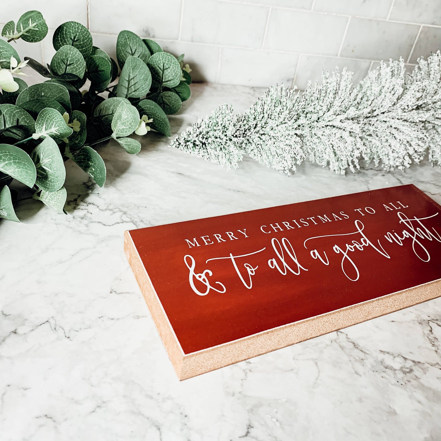 Gia Roma - Christmas Home Signs, Wooden Christmas Decorations Modern