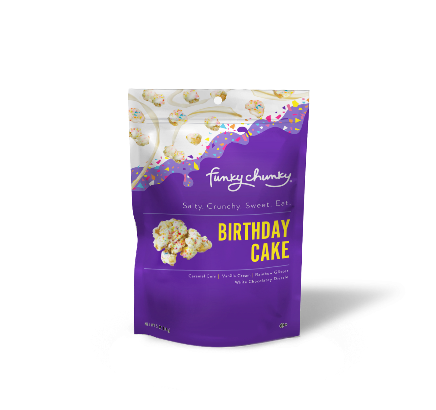 Funky Chunky - Birthday Cake | Caramel Popcorn | 5-ounce Bags