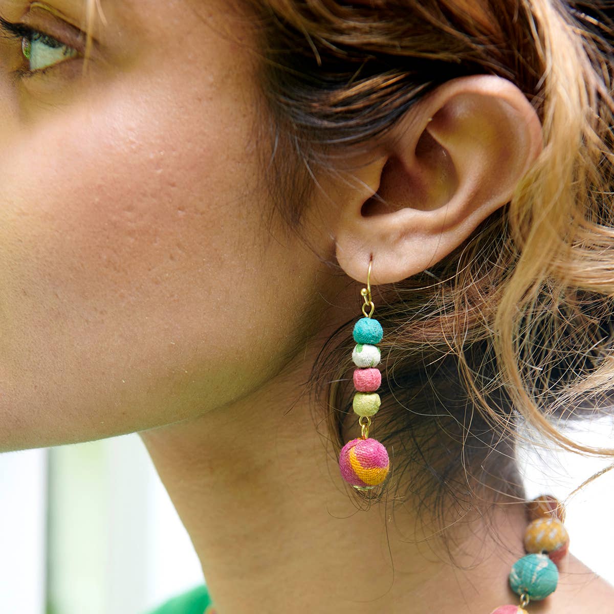 WorldFinds - Dripping Kantha Earrings