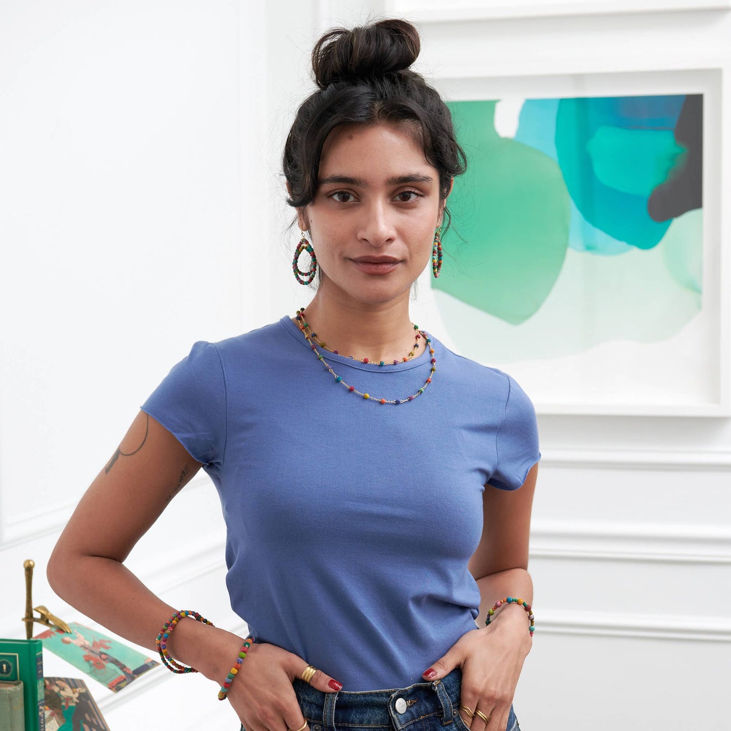 WorldFinds - Dotted Kantha Milieu Necklace