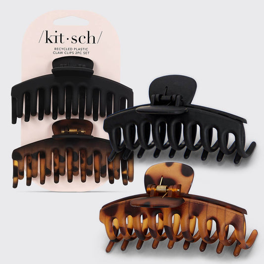 KITSCH - Recycled Plastic Oversized Matte Claw Clips 2pc Set
