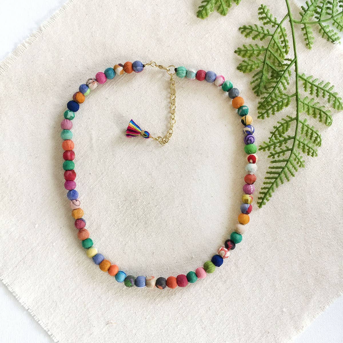 Kantha Strand Necklace