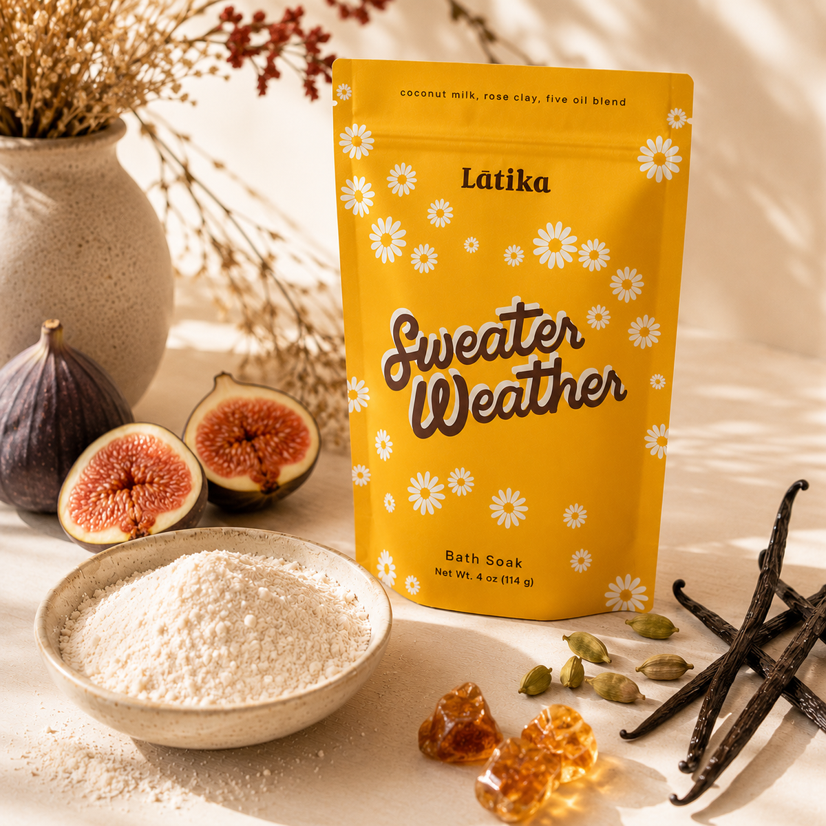 Latika Beauty - Fall Bath Salt - Fig & Amber | Sweater Weather