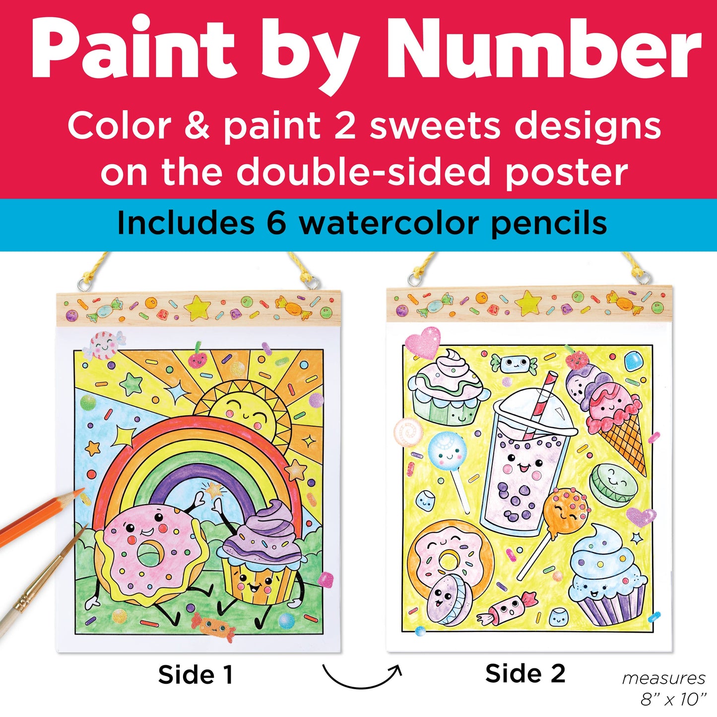 Paint by Numbers Hanging Wall Art Kit - Sweets