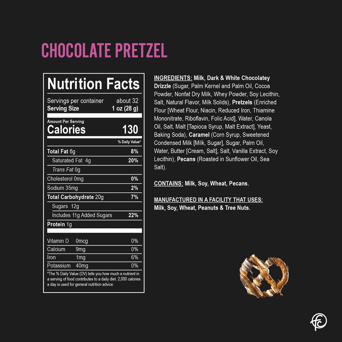Funky Chunky - Chocolate Pretzel | Chocolate Pretzels | 2-ounce Bags