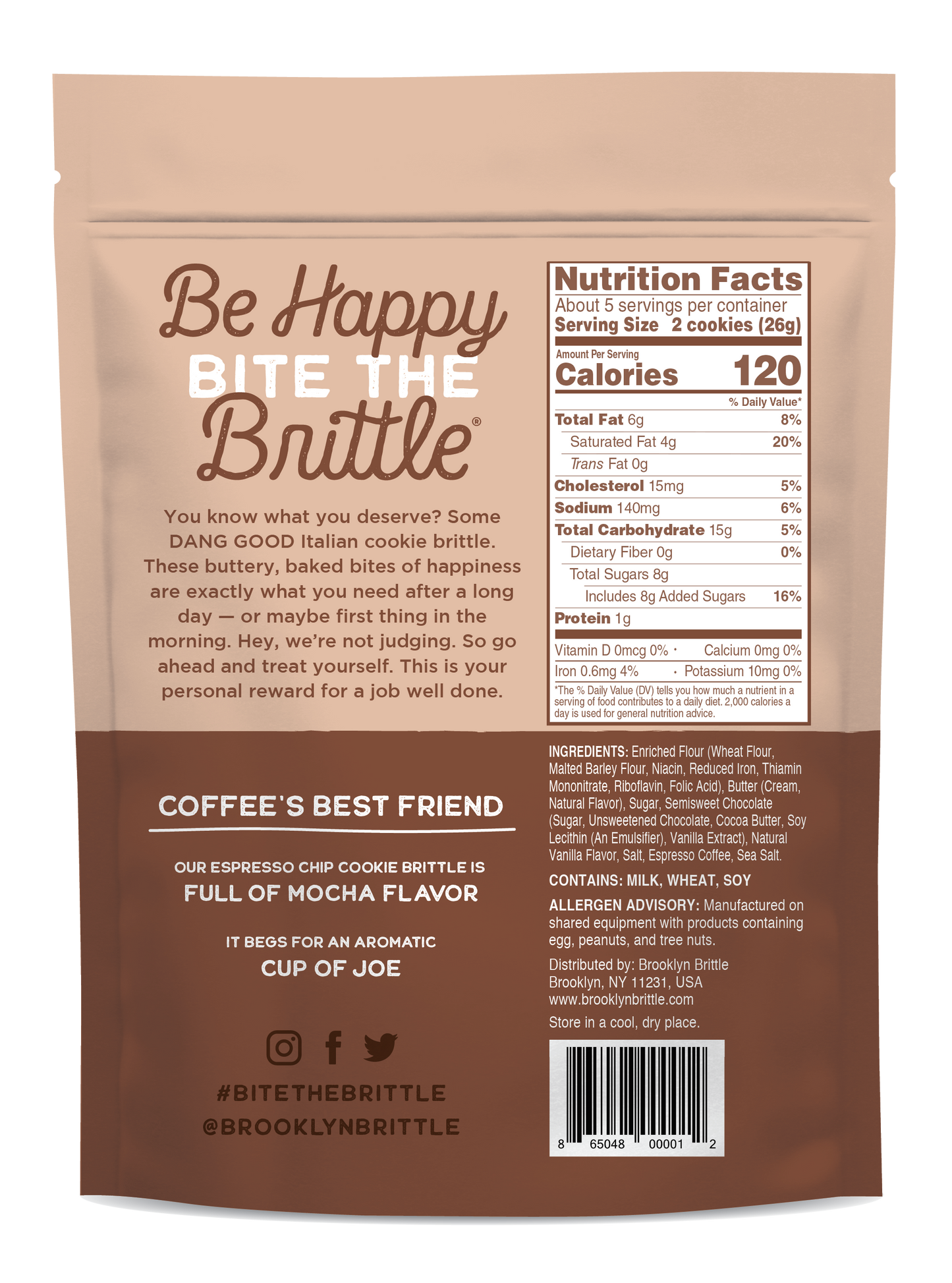 Italian Cookie Brittle – Espresso Chip | Pouch Bag