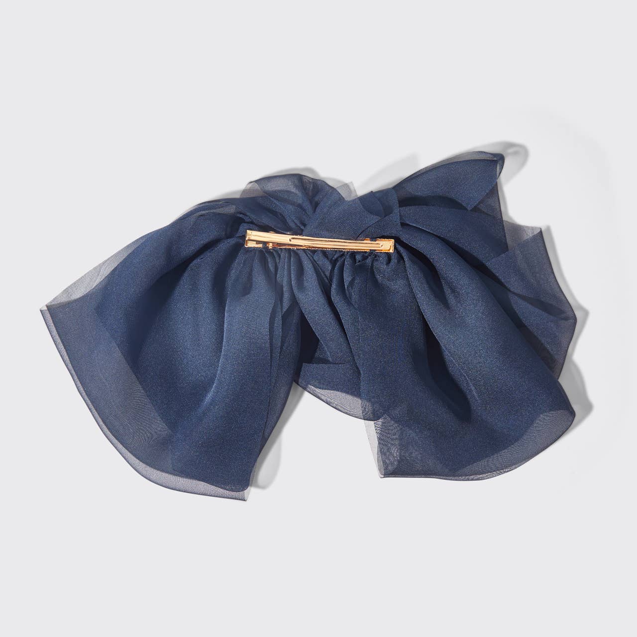 KITSCH - Chiffon Bow Hair Clip - Blue Orchid