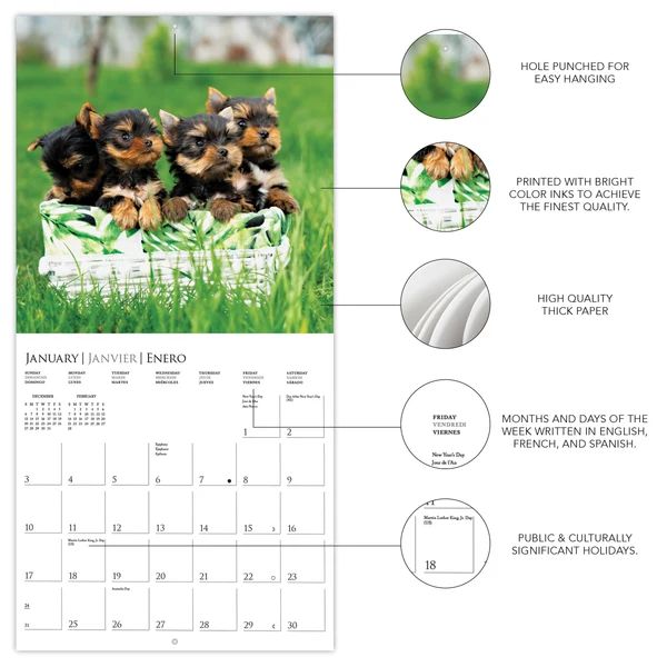 Puppy Love Wall Calendar