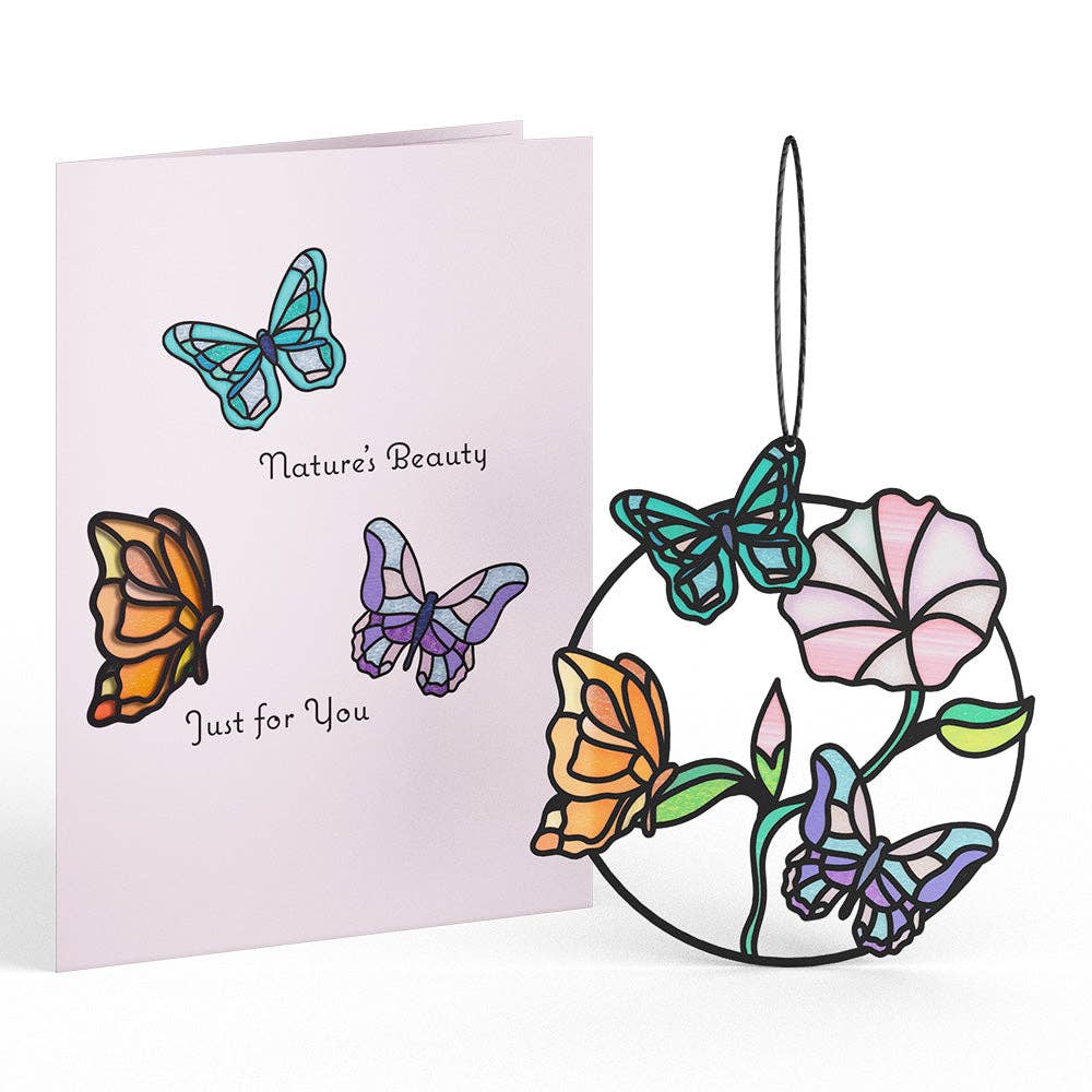 Nature's Beauty Butterfly Suncatcher Card 5x7"