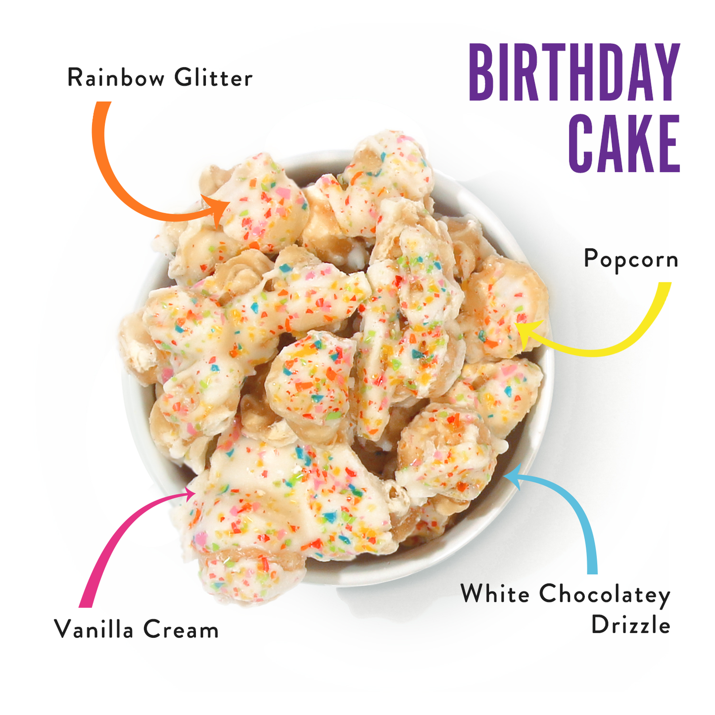 Funky Chunky - Birthday Cake | Caramel Popcorn | 5-ounce Bags