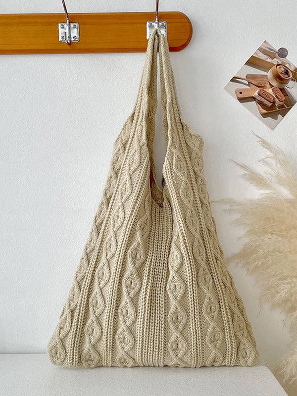 UZ Wholesale Store - Solid Color Woven Handbags