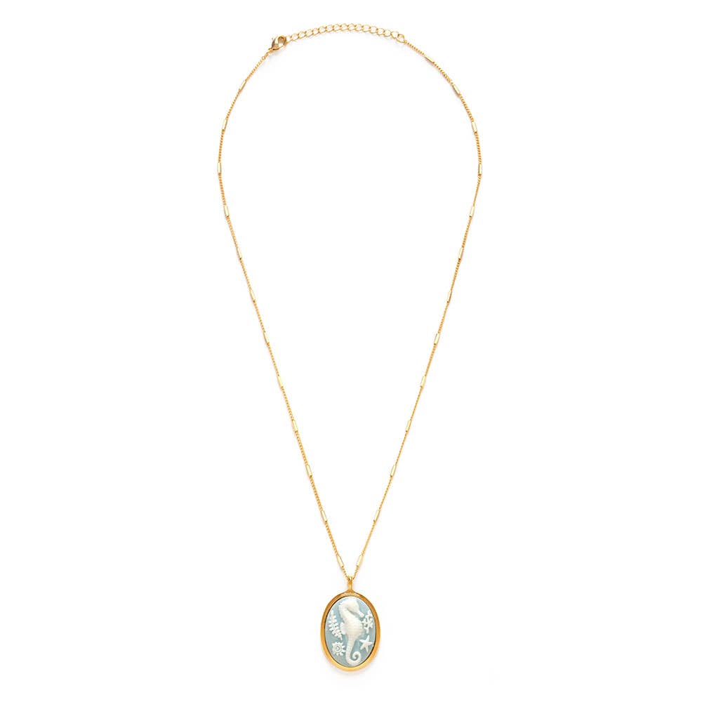 Amano Studio - Seahorse Vintage Cameo Necklace