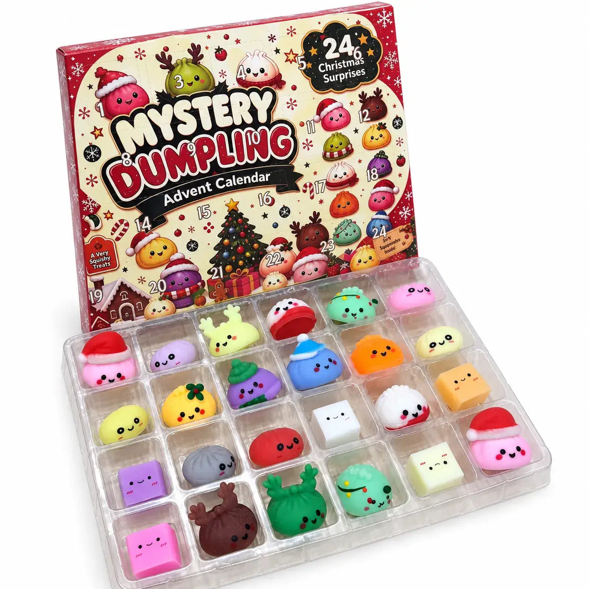 Accessiorie (We Pay All Duties) - 24-Day Christmas Emoji Dumpling Squishy Countdown Calendar