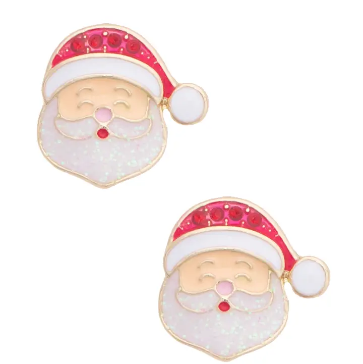 Very Merry Santa Stud Earrings in Multi