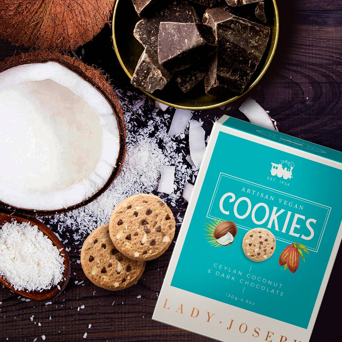 Cookies with Coconut & Dark Chocolate