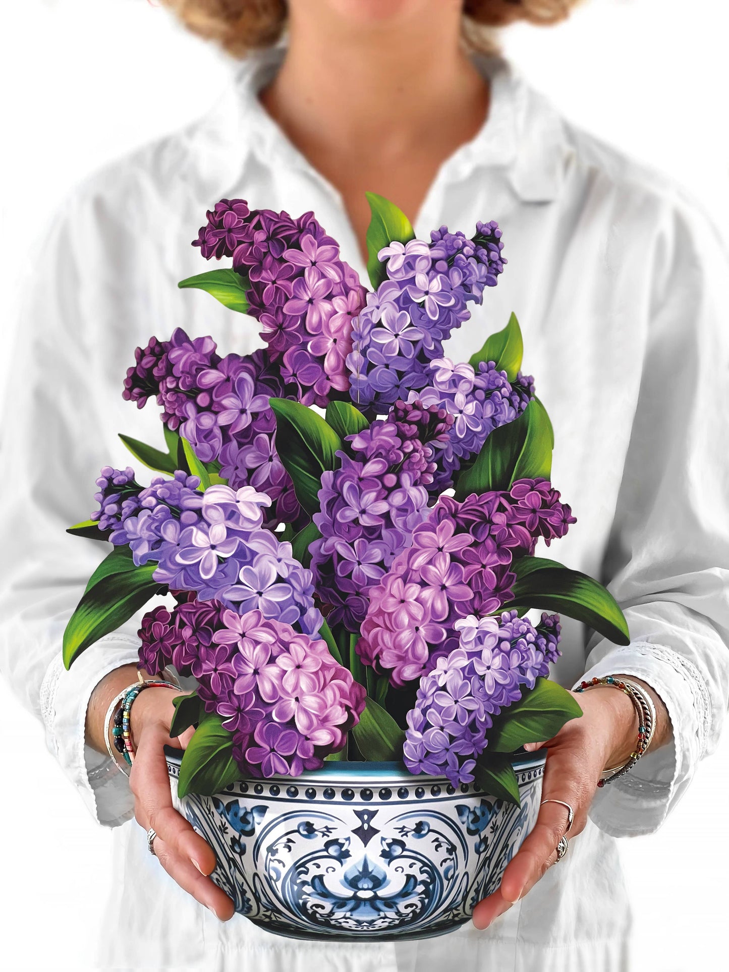 FreshCut Paper LLC - Garden Lilacs (8 Pop-up Greeting Cards)