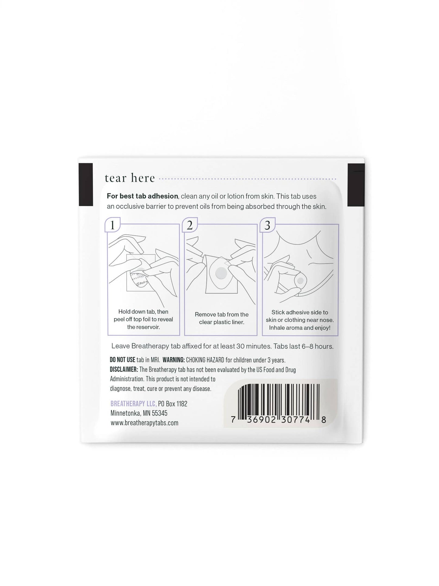 Breatherapy - LAVENDER Aromatherapy Inhaler Patches (8pack)