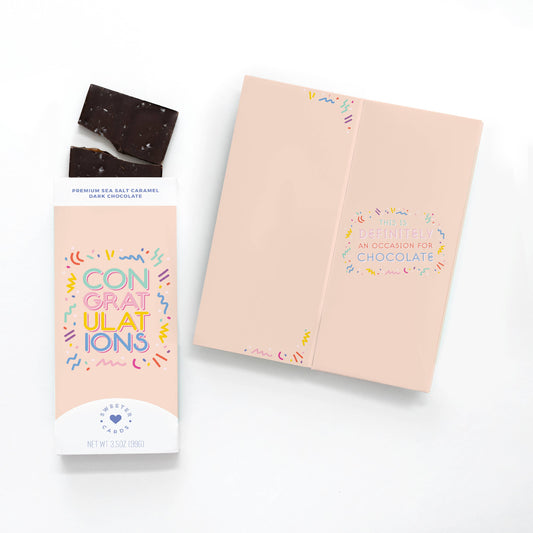 Congratulations Chocolate Bar That Opens As Greeting Card