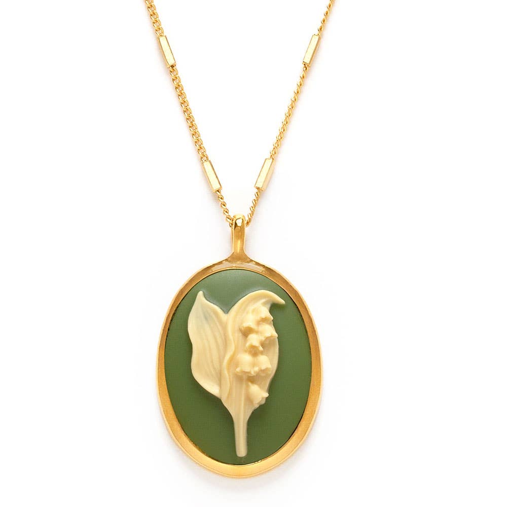 Amano Studio - Lily of the Valley Vintage Cameo Necklace
