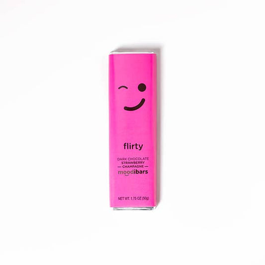 Astor Chocolate Corp. - Moodibars® FLIRTY Dark Chocolate Strawberry Champagne 1.5oz