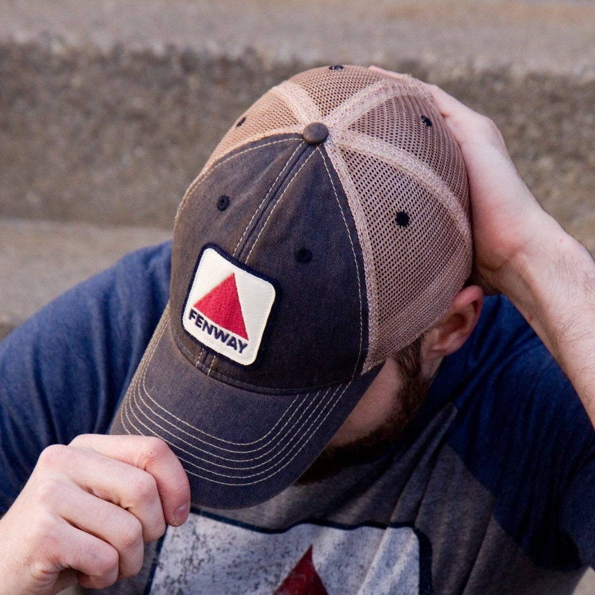 Fenway Patch "Dirty Water" Mesh Trucker Navy Hat