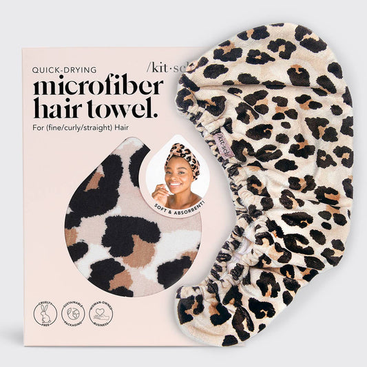 KITSCH - Quick Dry Hair Towel - Leopard