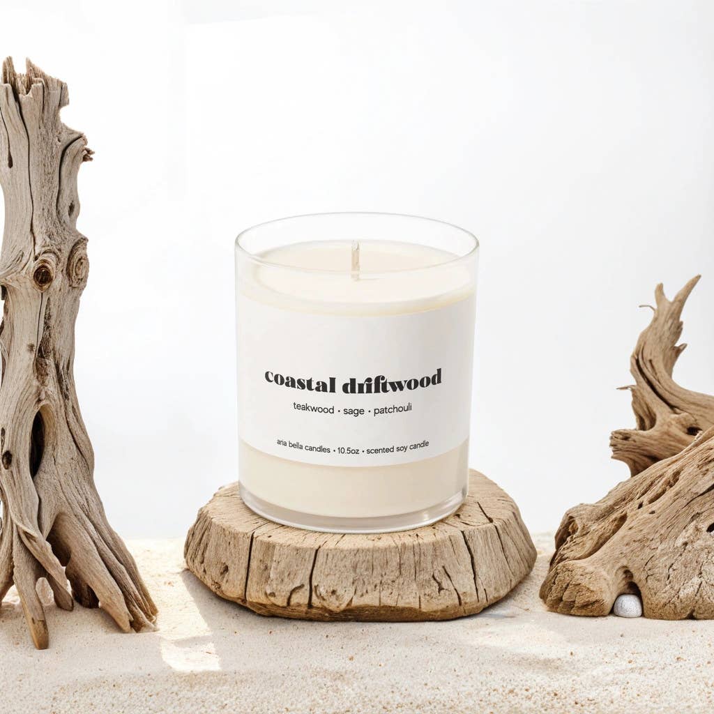 Coastal Driftwood Soy Candle 10.5oz Glass Jar