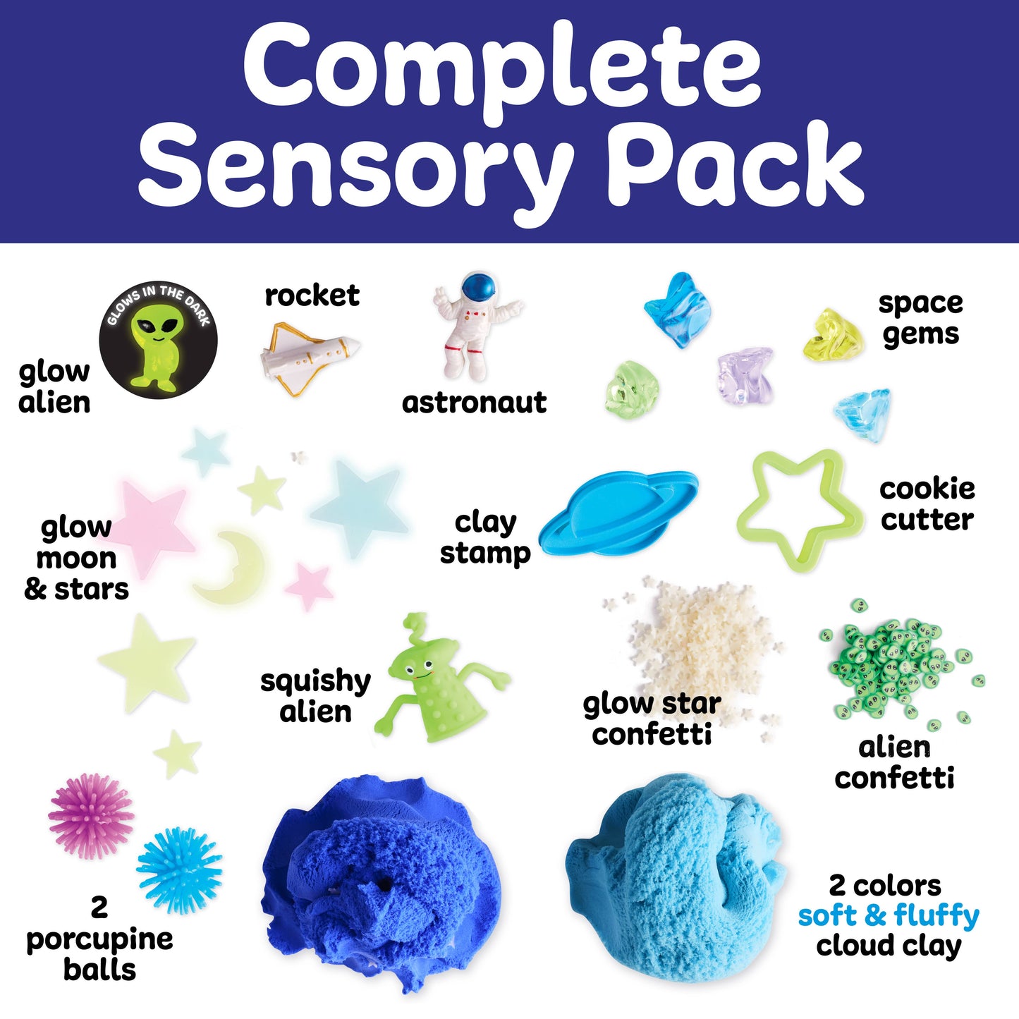 Faber-Castell / Creativity for Kids - Sensory Pack Outer Space On the Go Play Set for Kids