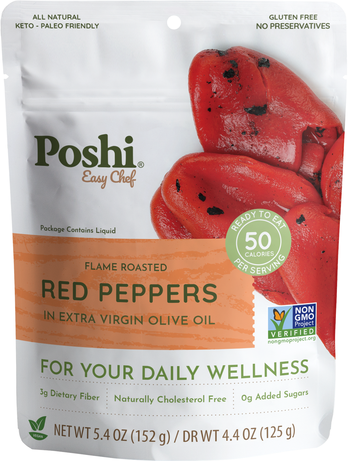 POSHI - Poshi - Roasted Red Peppers in Oil 5.4oz