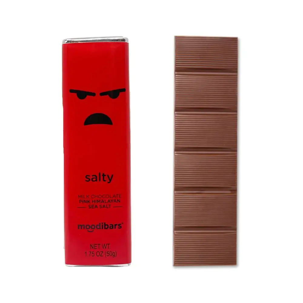 Moodibars SALTY Milk Chocolate Pink Himalayan SeaSalt 1.75oz